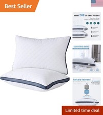 Queen Size Pillow Set for Side Back Sleepers Plush Comfort Duo