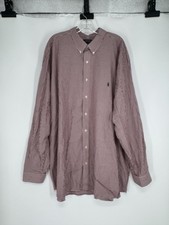 Polo Ralph Lauren Shirt 2XL Big 2XB Red Gingham Check Classic Fit Button Down