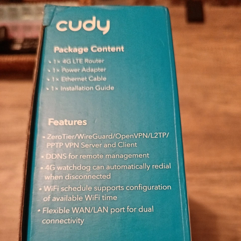 Cudy N300 Wifi Unlocked 4G LTE Cat4 Modem Router SIM Card Slot 300Mbps LT400 - Image 4 of 4