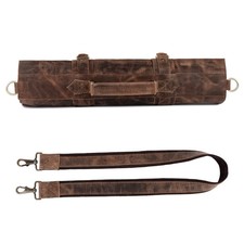 The Dorset Full Grain 11 Pocket Handmade Choco Brown Leather Knife Roll
