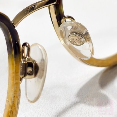 Chanel 2159 frame eyeglasses Bayonetta y2k shades Gold office