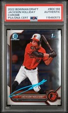 Jackson Holliday 2022 1st Bowman Draft Chrome Rookie Auto #BDC-168 PSA / DNA RC