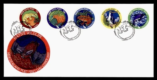 DR WHO 2007 NEW ZEALAND FDC NATIVE WILDLIFE COMBO $2 R38962