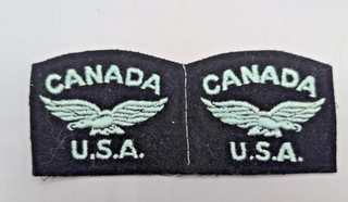 WWII/2 Canadian USA/Canada Air Force matching pair of patches