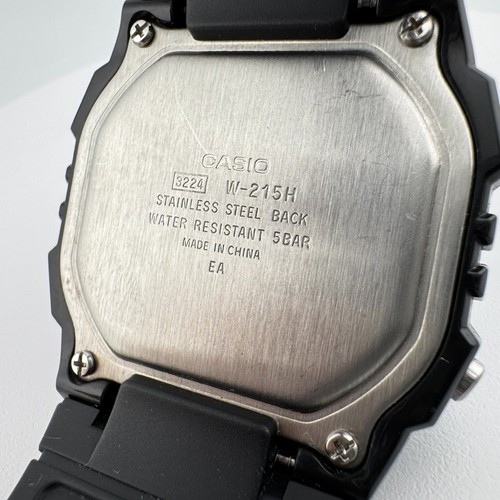 Orologio Casio W-215H Unisex Classico Digitale Cinturino Resina Nero BATTERIA NUOVA - Foto 9 di 10