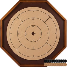 Crokinole Board Game - 27 Inch Large Classic Board Game.Deluxe Tournament Crokin