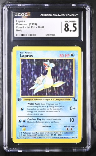 Lapras (1st Edition) graded CGC 8 for sale on eBay