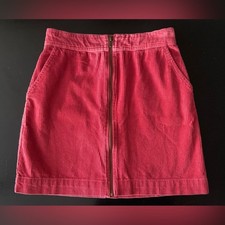 GAP Pink Corduroy Full Zip Mini Skirt size 2