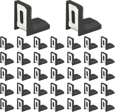 40 Stück L-Form rechtwinklige Eckwinkel, Regalträger, Kunststoff Ourside Metall