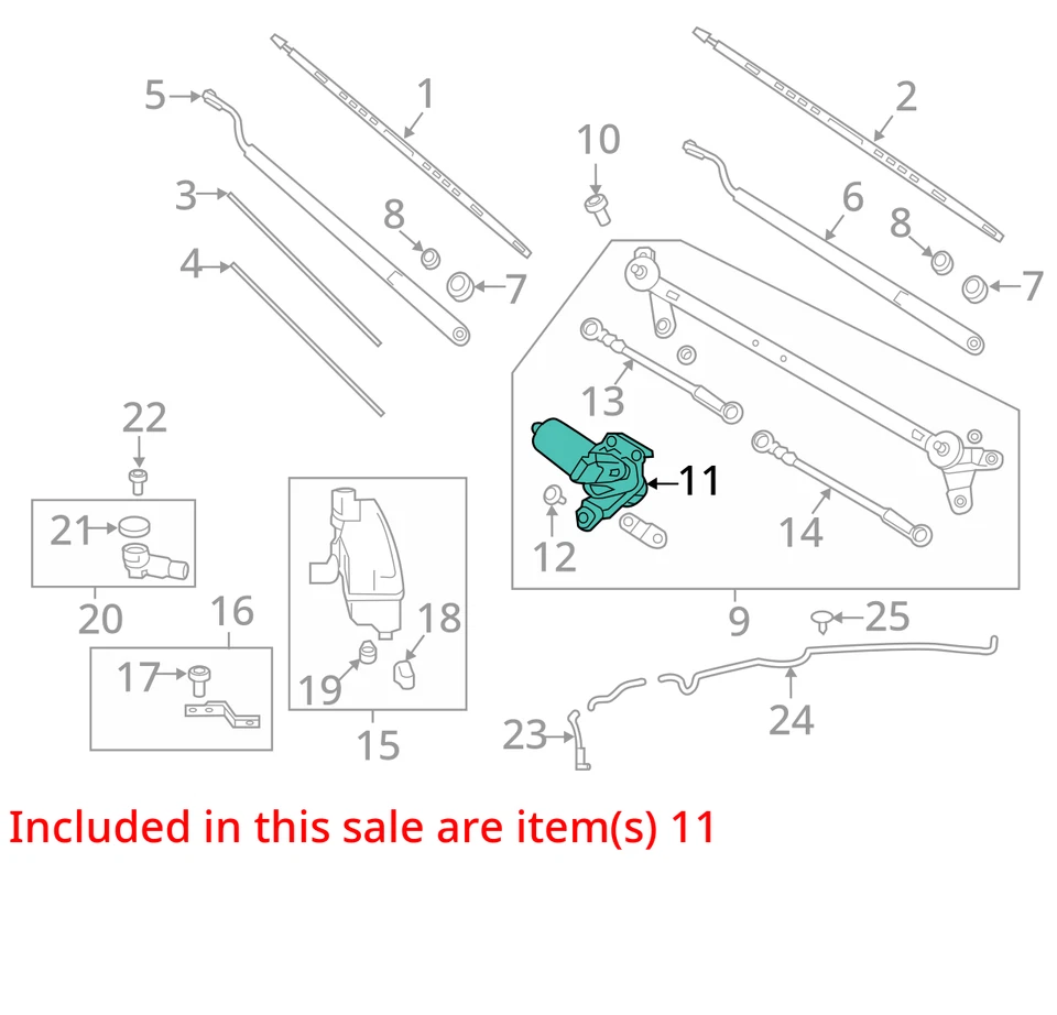 2004 Nissan Titan Front Windshield Wiper Motor OEM 133K Miles - LKQ409098750 - Image 4 of 4