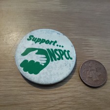 Support NSPCC Vintage Metal Pin BADGE Collectable 
