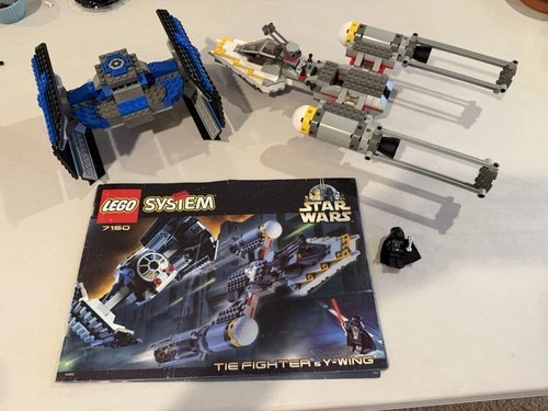 LEGO Star Wars: Tie Fighter & Y-Wing (7150) Sets 100% Complete And A Vader Fig