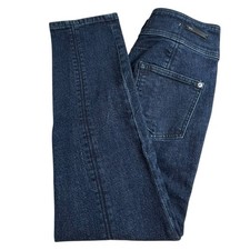 Anthropologie Pilcro Womens 29 Dark Wash Front Seam Straight Leg Jeans High Rise