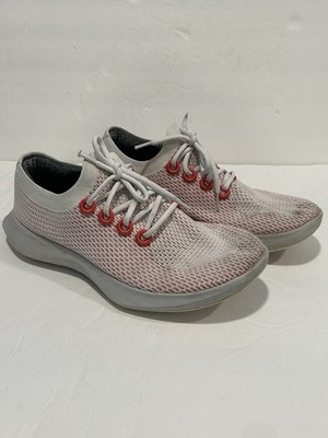 Allbirds Tree Dasher 1 White Orange Running Shoes, Knit Lightweight Lace Up 12.5