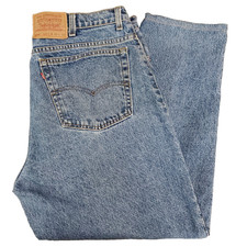 Vintage Levi's 550 Jeans Mens 40x30 Light Blue Relaxed Fit Tapered Leg USA 90s