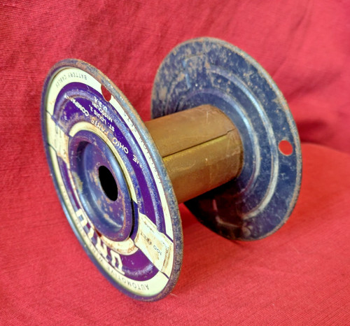 Vintage OHIO Automotive Wire & Cable Metal Display Spool 100 Ft No. 270 10 Gauge