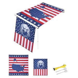 AplusChoice 7.7x8.2ft Carside Awning Replacement Fabric with Side Wall Roof Rack