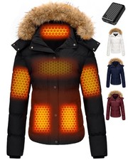 Heated Jacket for Women with 12V Battery Pack Winter Outdoor Soft Shell Elect...