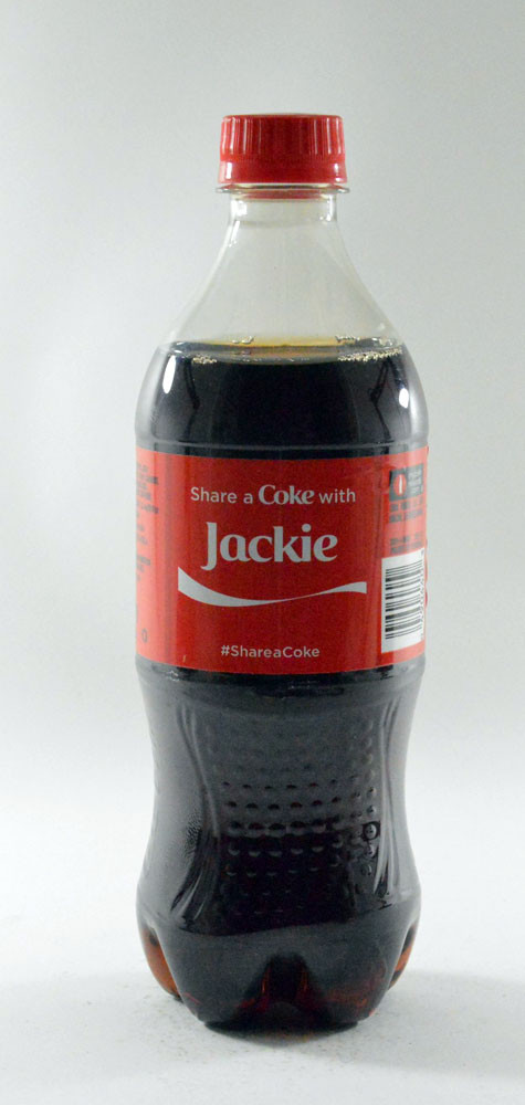 Share a Coke with Jackie 20 fl oz Sammelflasche selten ungeöffnet