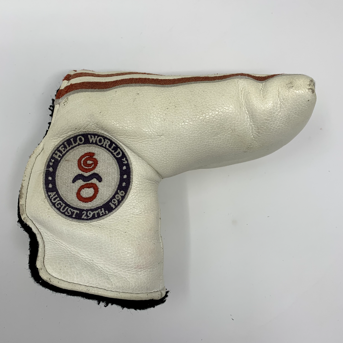 Tiger Woods Putter Cover White Brown Deep Park HELLO WORLD August