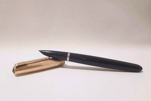 Parker 51 Fountain Pen,Nib 14k Gold, Cap 1/10 12 ct. R.Gold