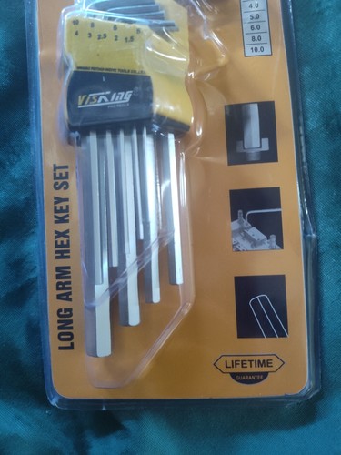 9 PC LONG ARM HEX KEY SET, SIZE (1.5-10) - Picture 3 of 5
