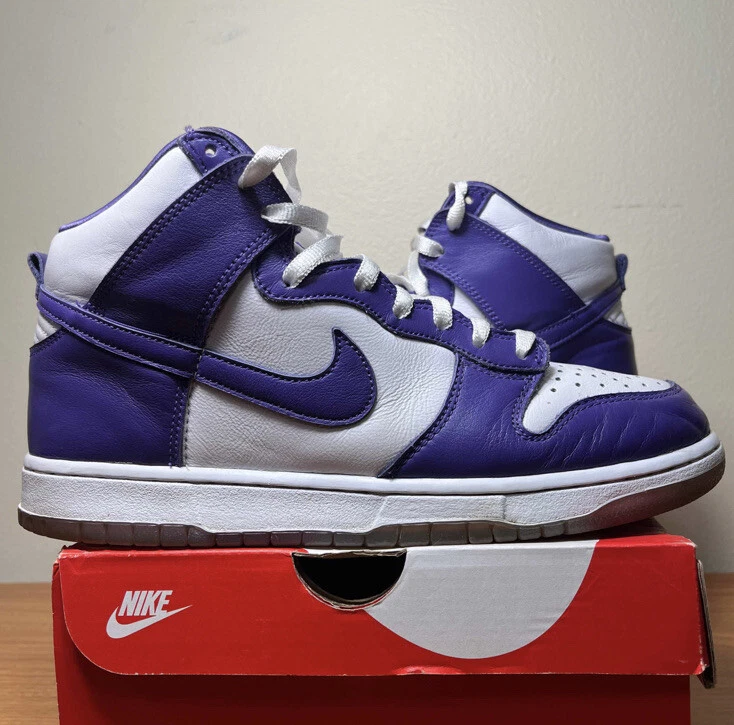 Nike dunk high sp w white & varsity purple Clearance