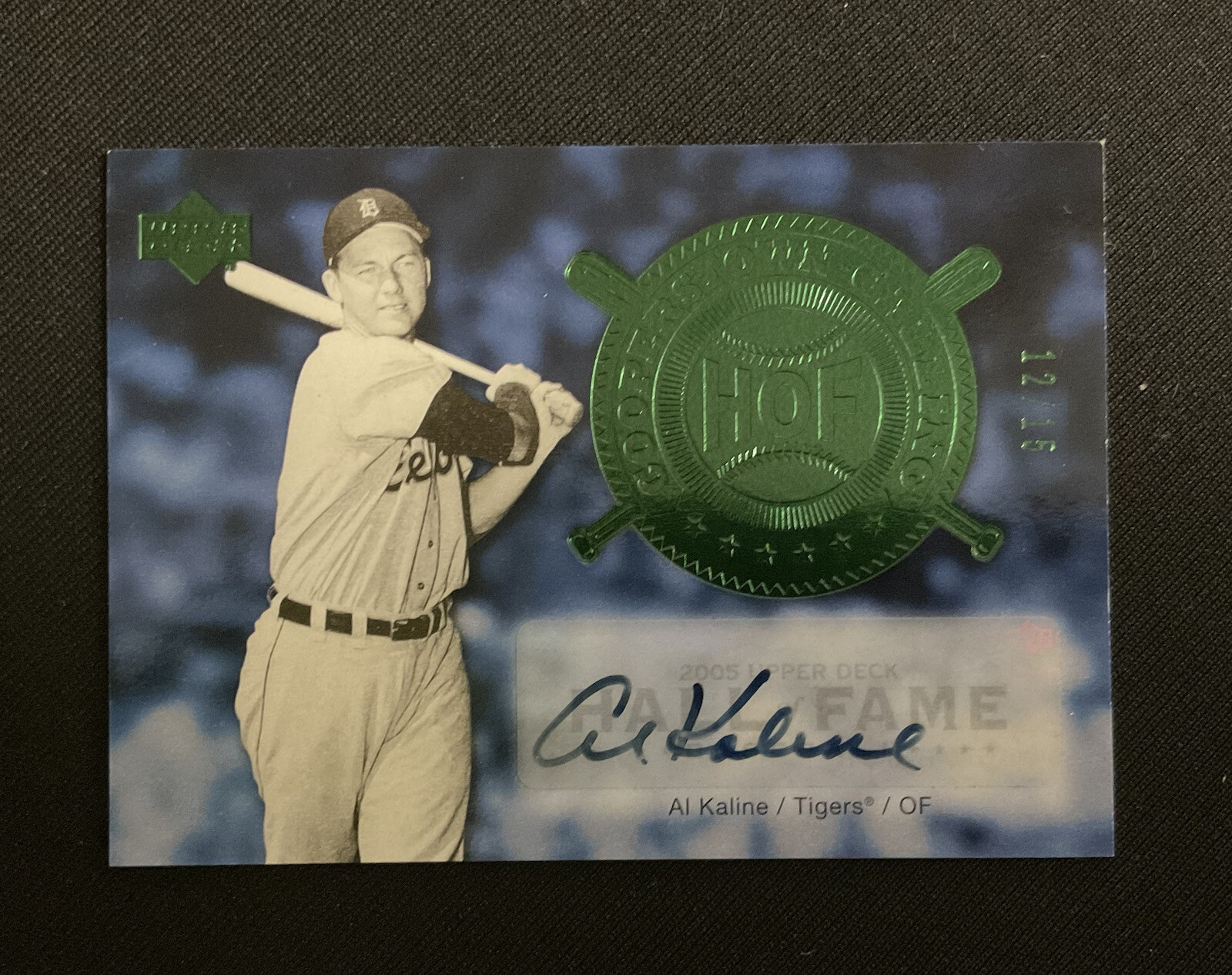 AL KALINE Cooperstown Auto 12/15 RARE 2005 Upper Deck Hall of Fame