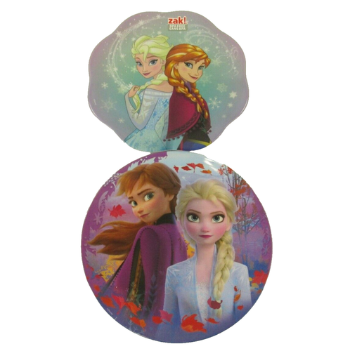 Platos sándwich Zak Designs Disney Frozen Elsa y Anna melamina sin BPA en muy buena condición - Imagen 4 de 9