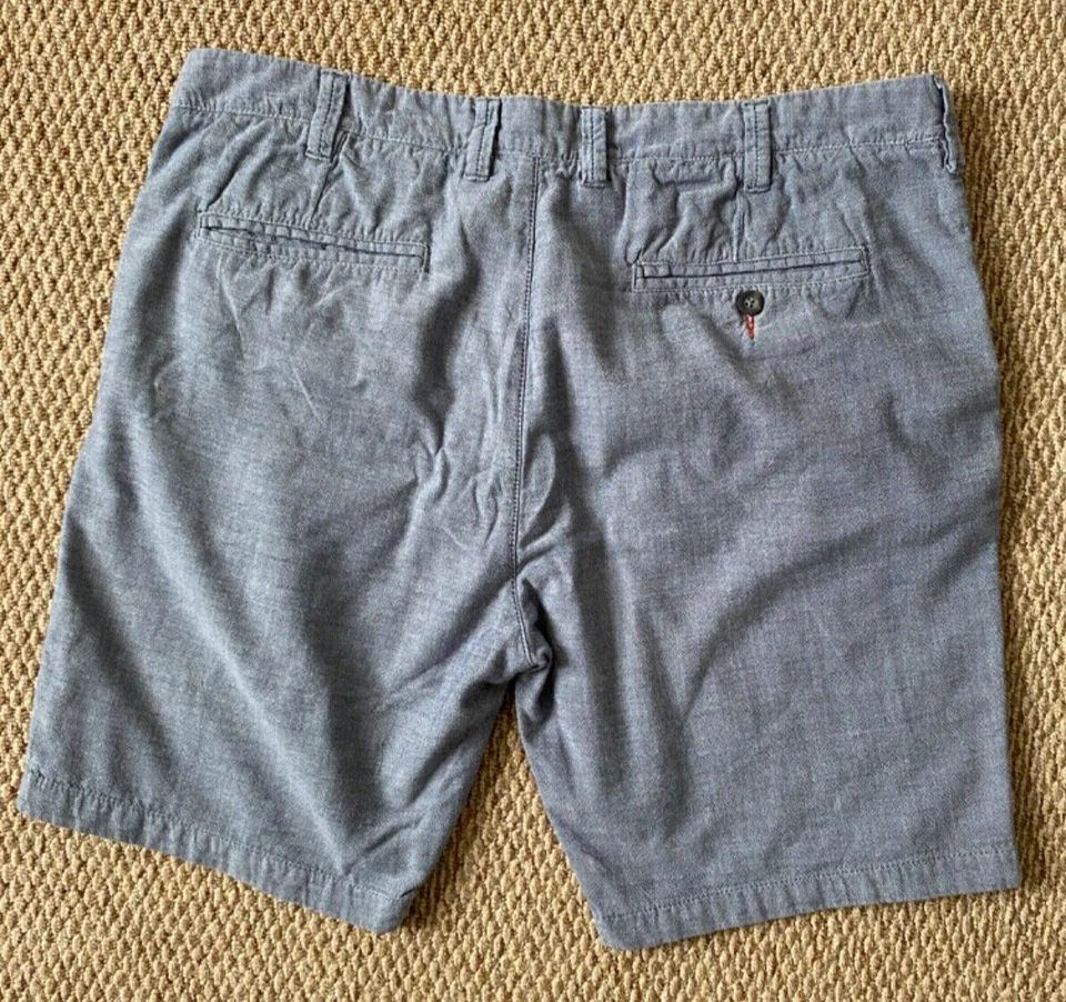 PANTALONES CORTOS DENIM DE PISO AZUL ALGODÓN 9" CINTURA 38 Foto 2 de 4