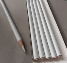 6 Pieces Professional White Charcoal Pencils Set Sketch Highlight White Pencil