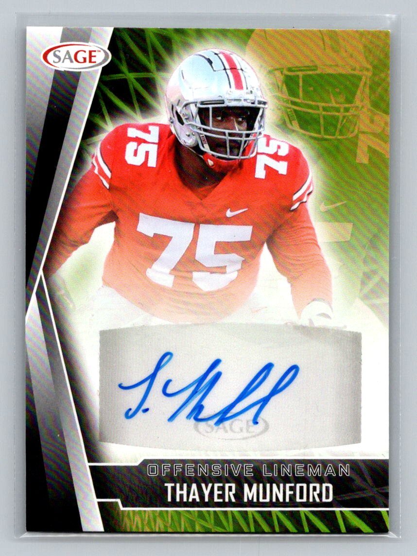 Thayer Munford Sage High Series Autographs #TM2 Blue