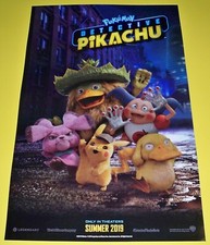 POKEMON DETECTIVE PIKACHU 11x17 POSTER FILM PROMOZIONALE DOUBLE FACE