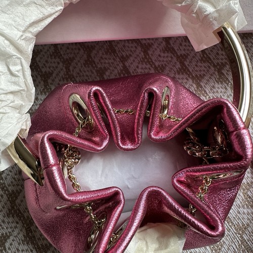 RRP £1495 Sold Out colour! Jimmy Choo Bon Bon pink bucket bag, brand new - Picture 5 of 10