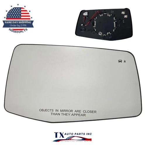 For 19-23 Chevy Silverado GMC Sierra Passenger Side Mirror Glass with Heated BSM