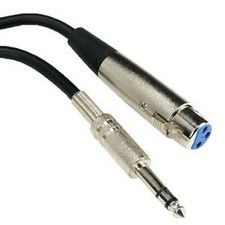  2 Pack  1.5-Feet Premier Series XLR Female to 1/4-Inch TRS Male Cable