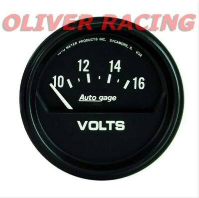 ZUSATZINSTRUMENT US-Car VOLT Voltmeter 10-16 V 67 mm groß schwarz weiss 
