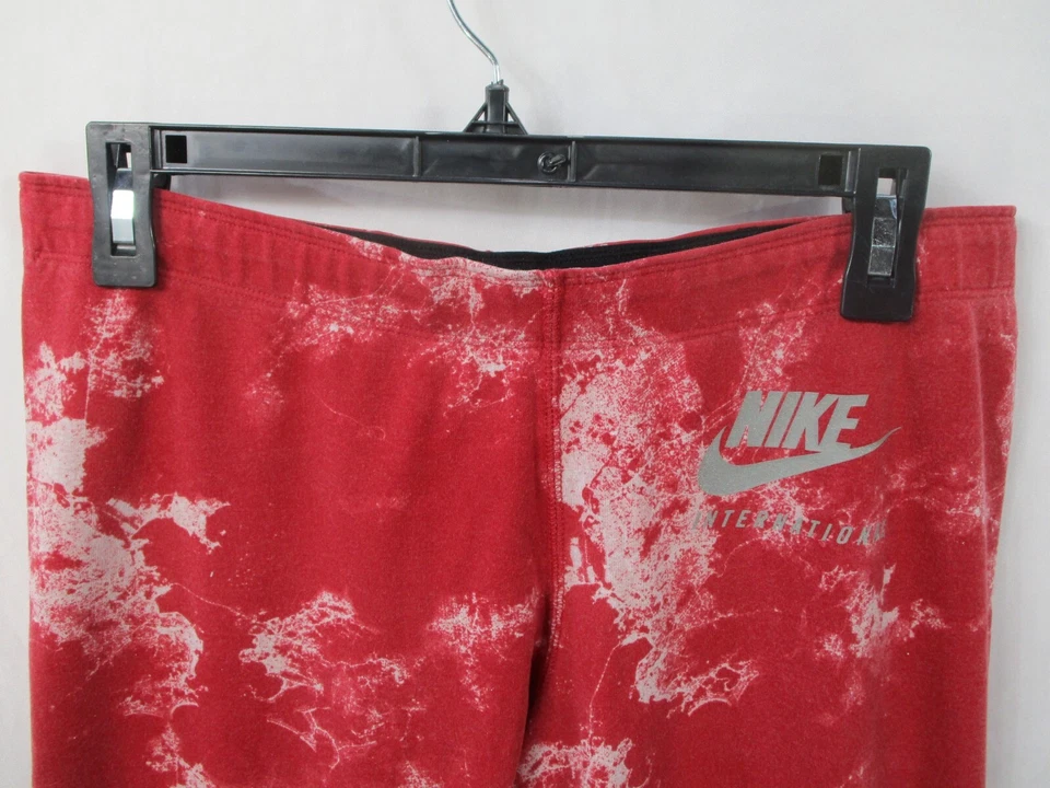 Legging Nike Mujer XL Rojo Estampado Cintura Elástica Elastizado Solo Hazlo Ajuste Activo Foto 2 de 4