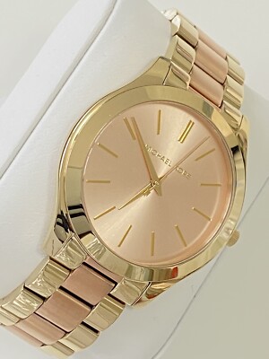 Michael Kors Damen Uhr Edelstahl Roségold/Gold 796483240582