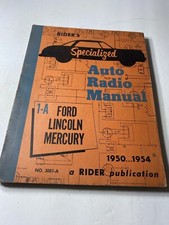 Riders Specialized Auto Radio Manual Ford Lincoln Mercury 1950 To 1954
