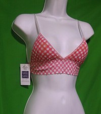 NEW HANKY PANKY 5V7001 CHECK CROSSOVER REMOVABLE PADDED LACE BRALETTE S