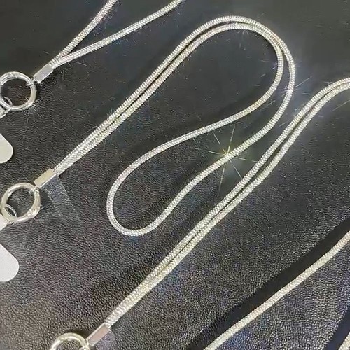 Crystal Rhinestone Phone Lanyard Bright Hanging Cord Phone Accessories - Photo 4 sur 24