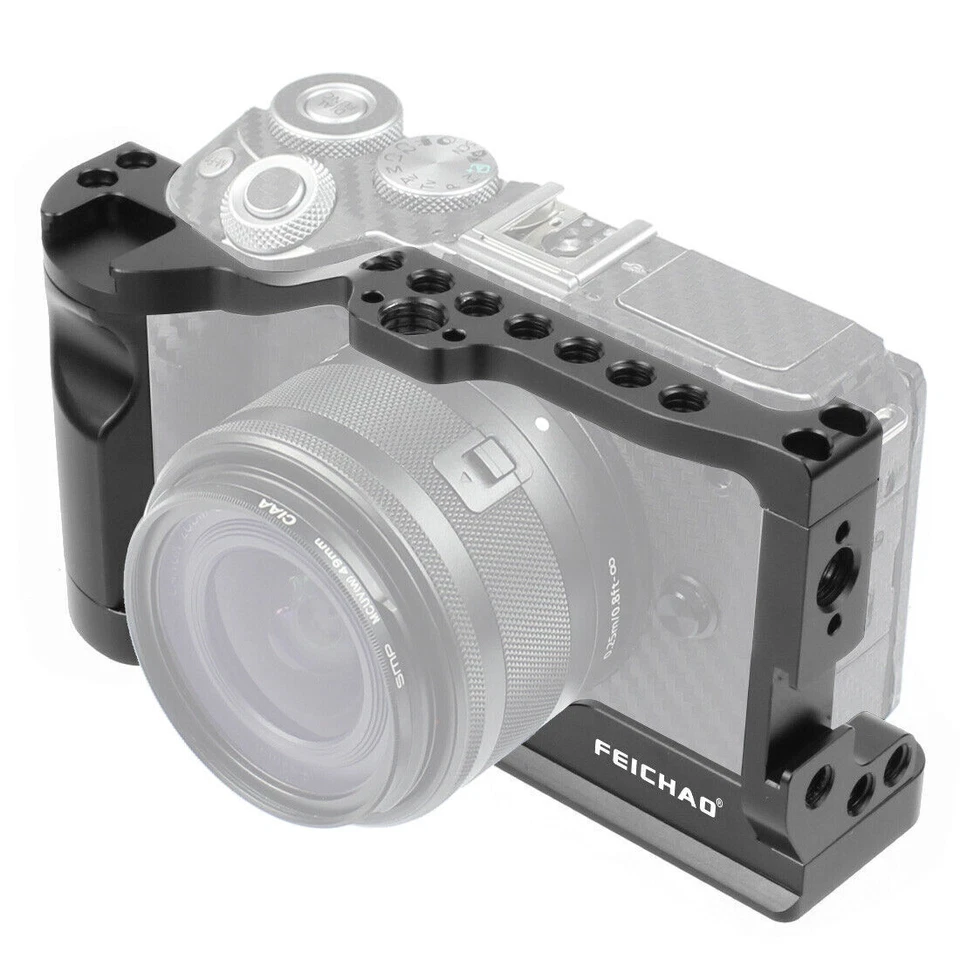 BGNING Camera Cage w Cold Shoe Mount for ARRI Handle for Canon EOS M6 Mark II - Image 4 of 4