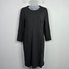 J.Crew Dress Women Size 10 Grey Long Sleeve Preppy Sophisticated Career Tailored