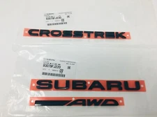 2017 Subaru Crosstrek Rear Tailgate Letter Marker SET 93079FJ230 93079FJ220 OEM