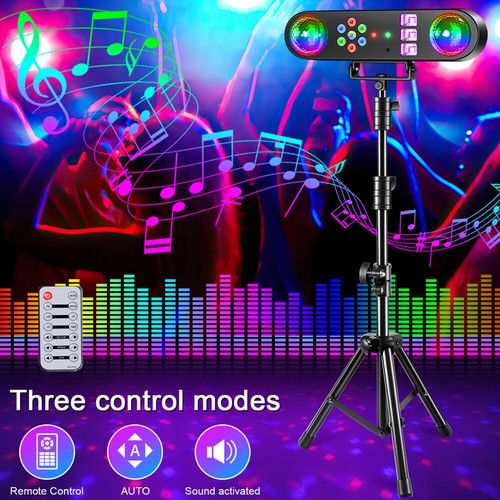 5 In1 DJ Lights Set with Stand LED RGB DJ Magic Ball Laser Bar Stage Party Light - Picture 6 of 23