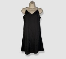 $188 Guess Women's Black V-Neck Sleeveless Slip Dress Size 8