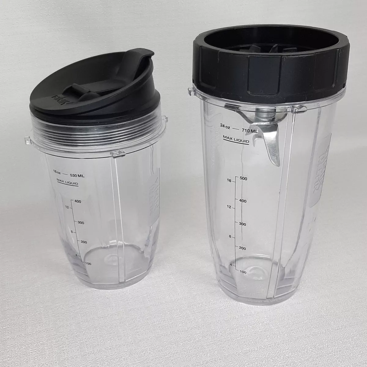 Nutri Ninja 24 oz & 18 oz Blender Cups + 1 Lid & Blade Assembly 3