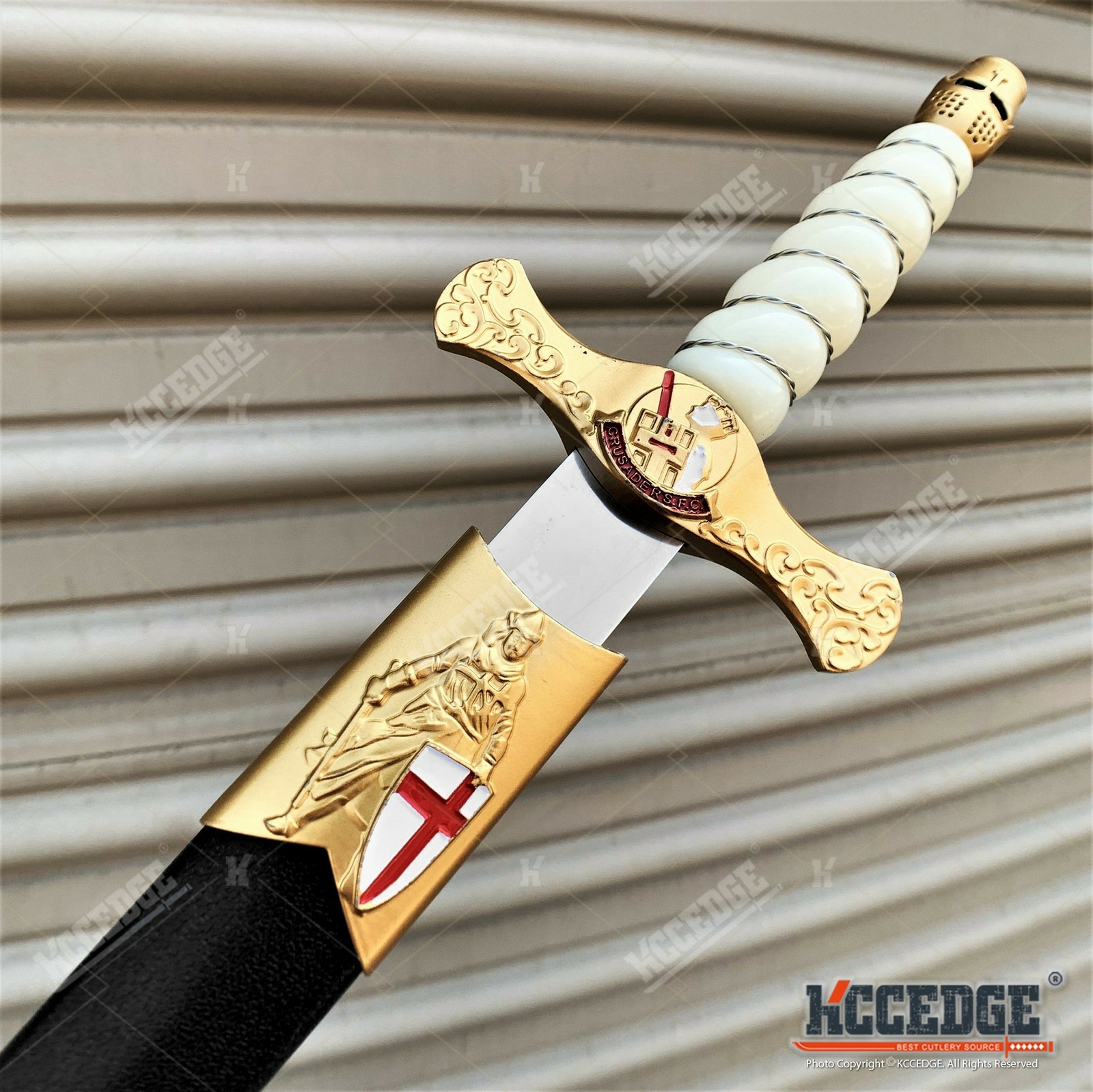 15-inch Medieval Dagger Crusader Knights Templar Letter Opener for Renaissance Faire Enthusiasts-image
