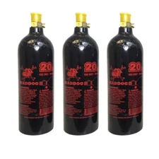 Maddog 20 Oz Refillable Aluminum CO2 Paintball Tank 3 Pack